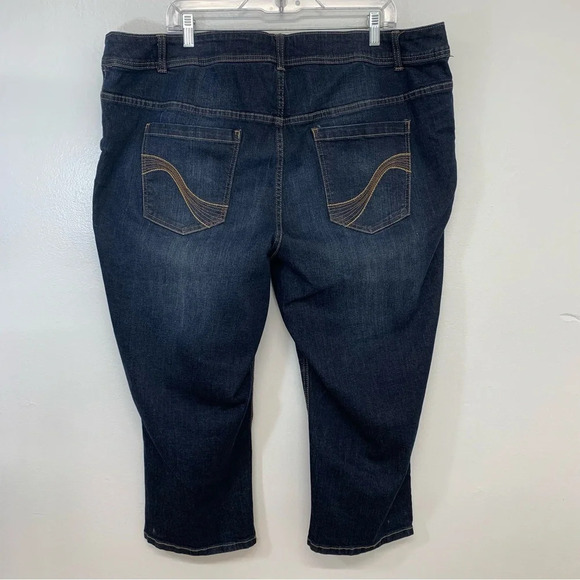 Lane Bryant Denim Capri 24  Blue Genius Fit Straight Casual‎ Travel Work Western - Picture 3 of 11